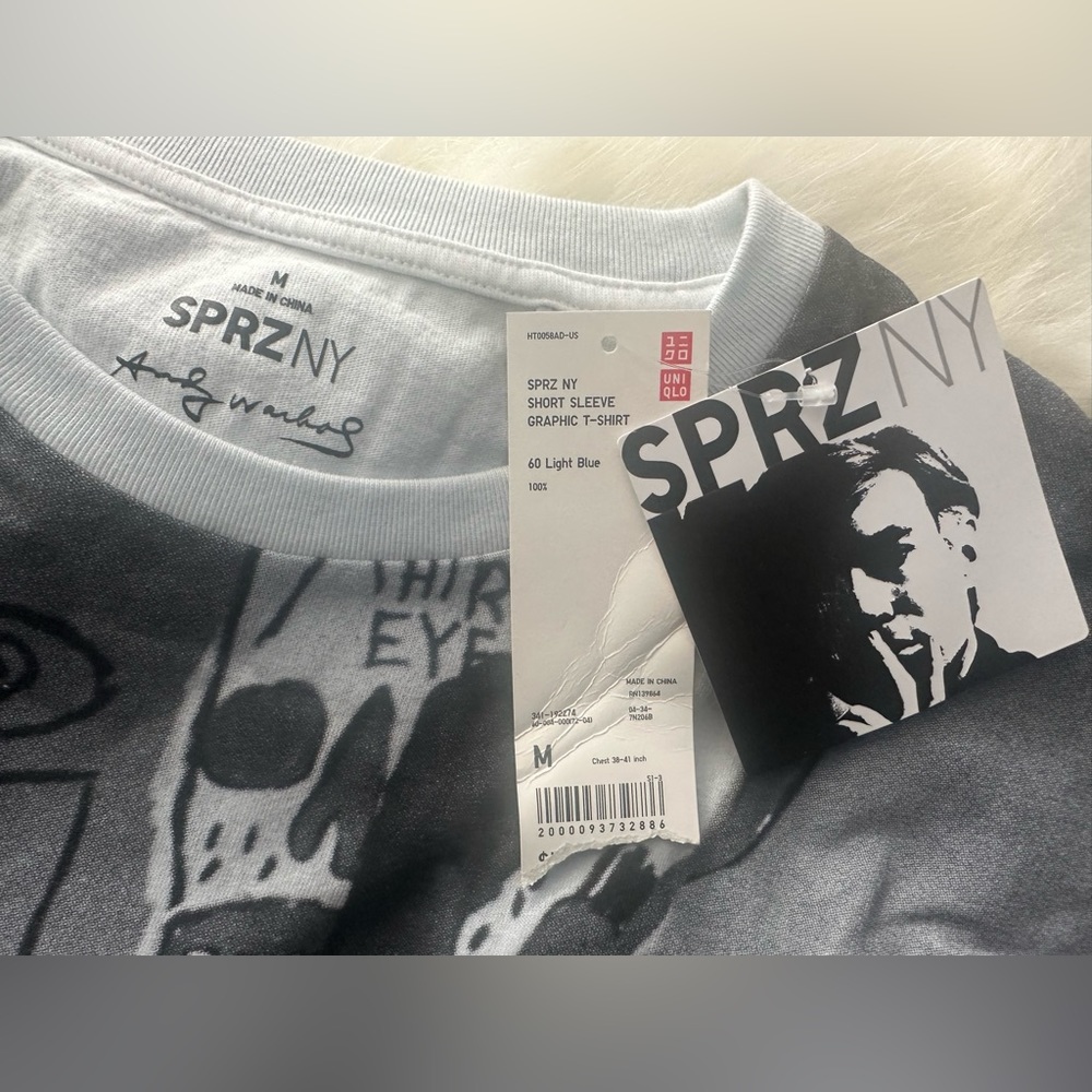 Uniqlo x SPRZ NY - Andy Warhol Short Sleeve Graphic T-Shirt Basquiat - Picture 5 of 8